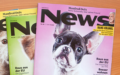 Magazine <i>News</i> switched to Sindelar as their text face